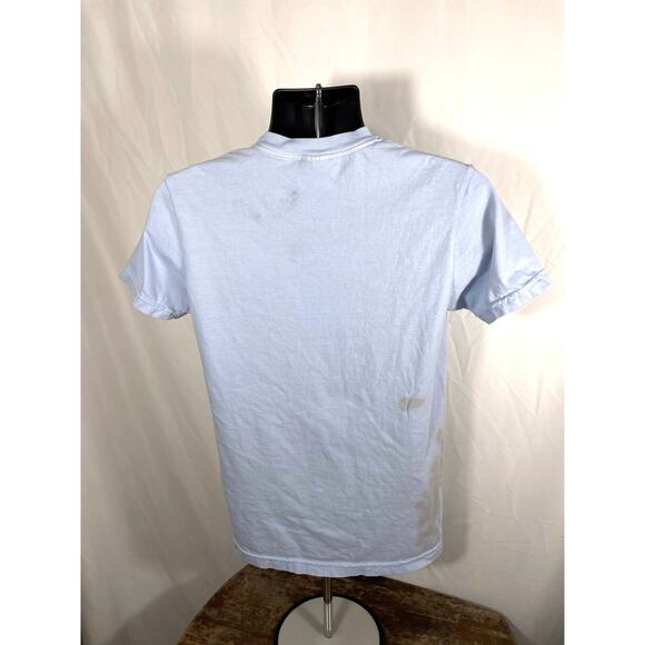 Bud Light Logo Tee Light Blue Size S Beer Promo Shirt - Picture 2 of 7